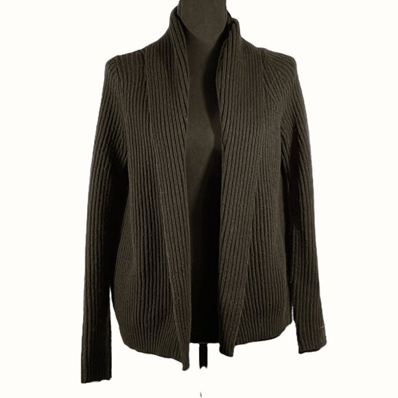 a new day Sweaters - A New Day - Women's - Shawl Collar, Open Cardigan - Black - Size XS